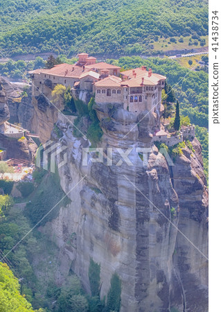 Meteora monastery on the high cliff, Greece 41438734