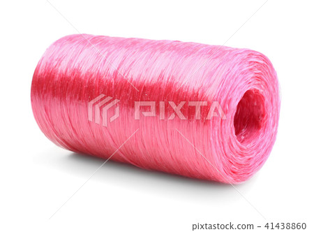 Roll of synthetic rope isolated 41438860