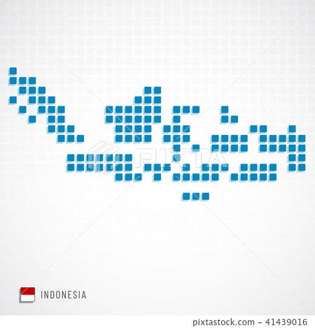 Indonesia map and flag icon Indonesia map and flag icon 41439016