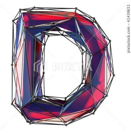 Capital latin letter A in low poly style red color isolated on white background Capital latin letter A in low poly style red color isolated on white background 41439651