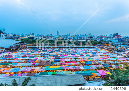 color roof in Train Night Market Ratchada color roof in Train Night Market Ratchada 41440896
