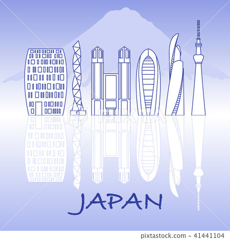 Unusual Japanese architecture Mount Fuji. Unusual Japanese architecture Mount Fuji. 41441104