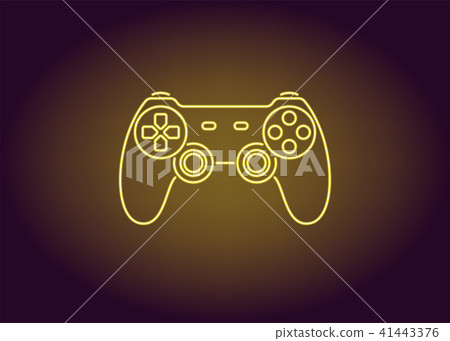 Neon icon of Yellow Joystick - Stock Illustration [41443376] - PIXTA