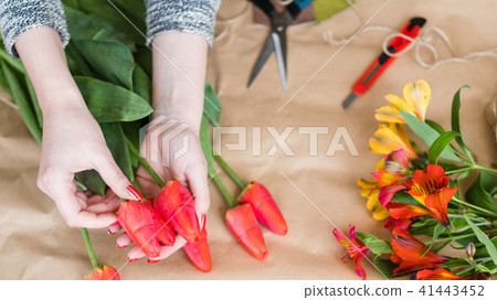 floral workshop flower red tulips spring bouquet 41443452