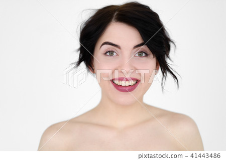 emotion face happy smiling joyful woman emotion face happy smiling joyful woman 41443486