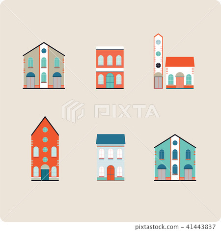 House set. Colorful home icon collection House set. Colorful home icon collection 41443837