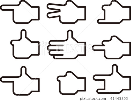 Simple hand sign 41445893