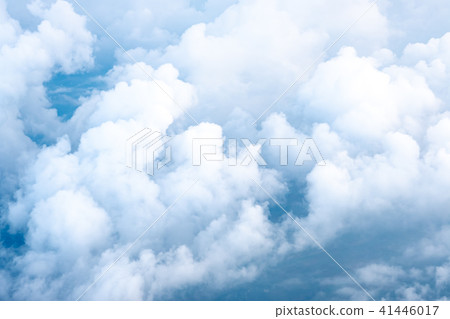 Big Blue sky and Cloud Top view from airplane 41446017
