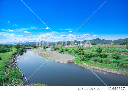 Watarase河和藍天 41446517