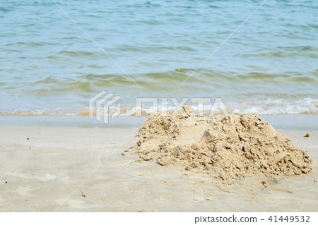 Sand castle on the beach 41449532