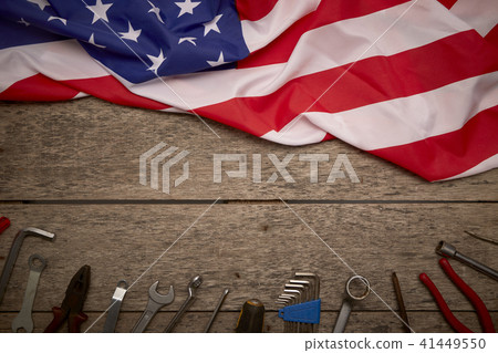 happy independence day wooden background 41449550