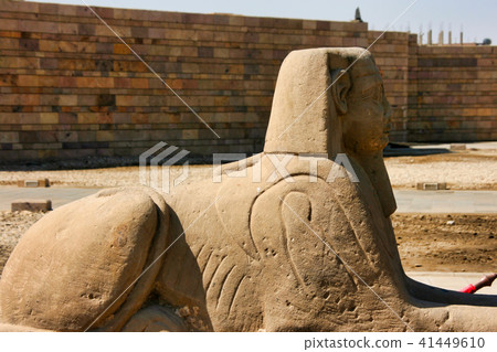 Statue of Sphinx of Egyptian temple of Edov Statue of Sphinx of Egyptian temple of Edov 41449610
