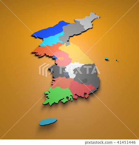 3D, Map, Korea, North - Stock Illustration [41451446] - PIXTA