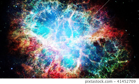 Beautiful nebula and Galaxy. Elements of this Image Furnished by NASA 41452709