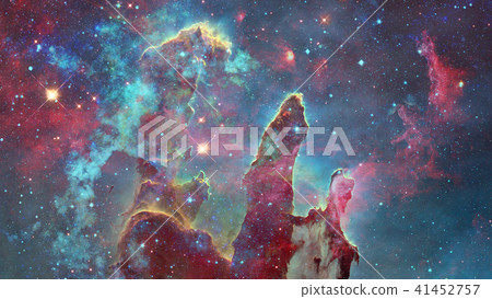 Nebula and stars in deep space. Elements of this image furnished by NASA 41452757