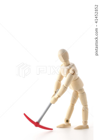 Worker's physical labor excavation site 41452852