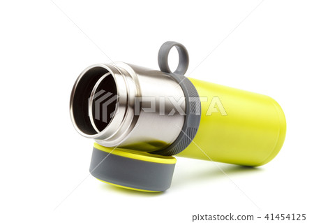 Stylish glass thermos isolated on white background 41454125
