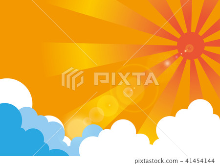 Midsummer sun and cloud cover - Stock Illustration [41454144] - PIXTA