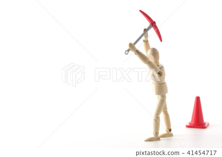 工人的體力勞動挖掘現場 41454717