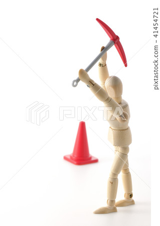 工人的體力勞動挖掘現場 41454721