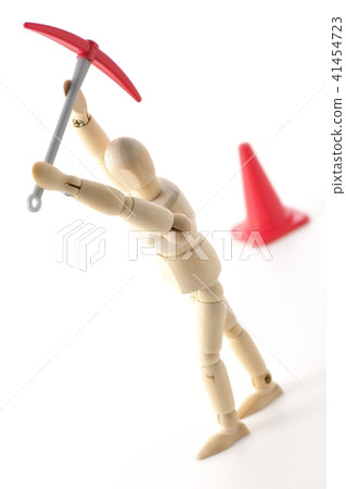 工人的體力勞動挖掘現場 41454723