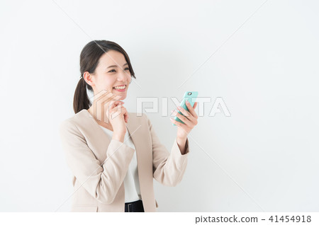 女商人白色背景 女商人白色背景 41454918