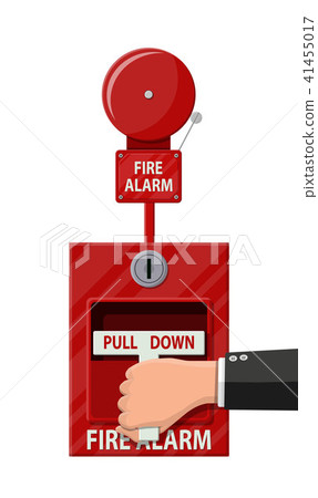 Hand switch fire alarm system. Fire equipment. 41455017