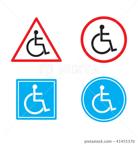 Warning disabled sign flat symbol vector icon - Stock Illustration ...