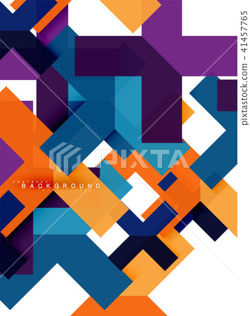 Multicolored abstract geometric shapes, geometry background for web banner 41457765