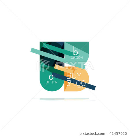 Minimal flat clean abstract option step infographic design element, geometric shapes - round squares Minimal flat clean abstract option step infographic design element, geometric shapes - round squares 41457920