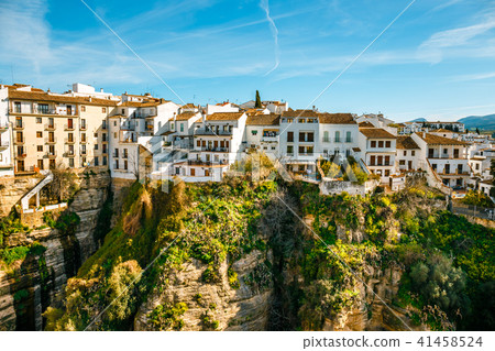 stone bridge over the gorge in Ronda, Spain stone bridge over the gorge in Ronda, Spain 41458524