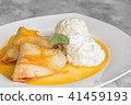 Crepes Suzette: French pancake with orange sauce 41459193