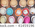 Beautiful straw hat with colorful decoration 41459196
