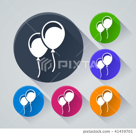ballons circle icons with shadow ballons circle icons with shadow 41459701