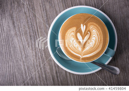 latte or Cappuccino with frothy foam, coffee cup latte or Cappuccino with frothy foam, coffee cup 41459804