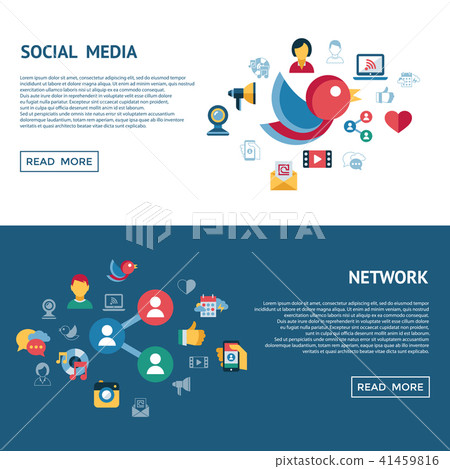 Digital vector social media and communication 41459816