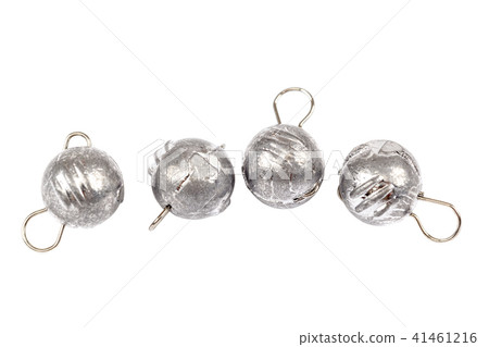 Fishing sinkers isolated on a white background. 41461216