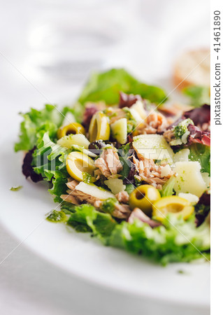 Tuna salad with parmesan and bread Tuna salad with parmesan and bread 41461890