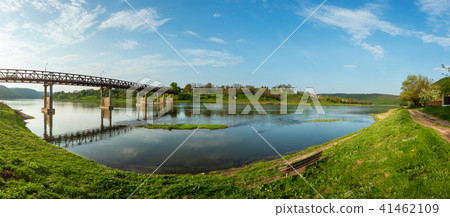Spring Dnister river bridge 41462109