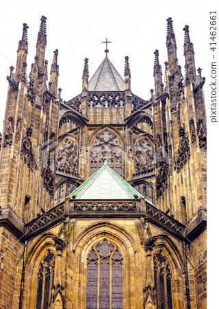 Gothic architectured St. Vitus Cathedral from Gothic architectured St. Vitus Cathedral from 41462661