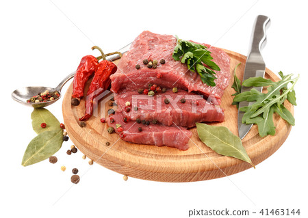 Meat fresh isolated on a white background Meat fresh isolated on a white background 41463144
