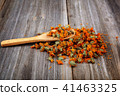 Driedflowers on wooden Medicinal plants 41463325