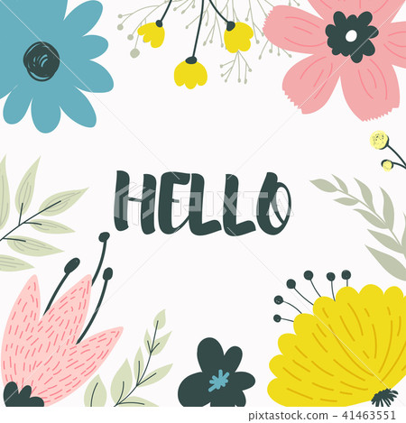 Floral frame for design save the date cards. Floral frame for design save the date cards. 41463551
