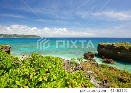 Beautiful Okinawa sea and summer sky Beautiful Okinawa sea and summer sky 41463591