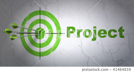 Business concept: target and Project on wall background 41464839