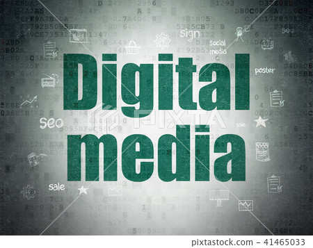 Advertising concept: Digital Media on Digital Data Paper background 41465033