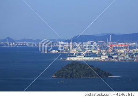 Banjo High-bridge of Seto Ohashi Bridge and Totsuzu, Marine Turtle Coastal Industrial Zone 41465613