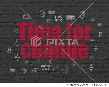 Timeline concept: Time for Change on wall background 41465881
