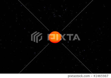 Orange sun in the dark sky. Orange sun in the dark sky. 41465987
