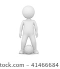 3D Rendering of a football player on white 41466684